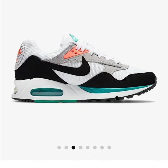 Nike Air Max with Black, White, Teal, and Coral Accents - Picture 4 of 9